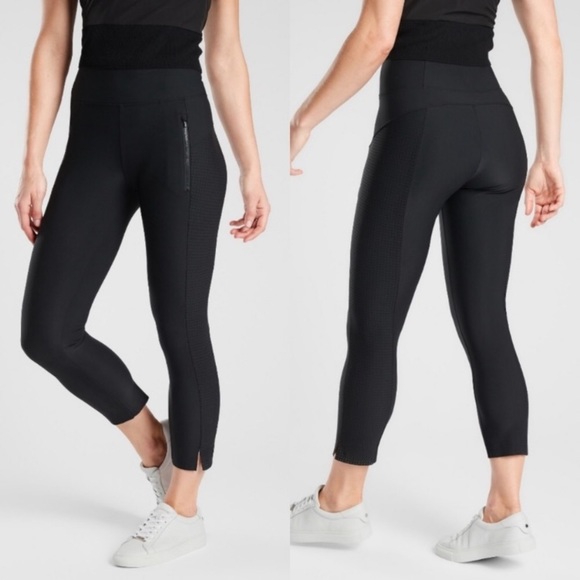 Athleta Pants - Athleta Stellar crop high rise pants black small